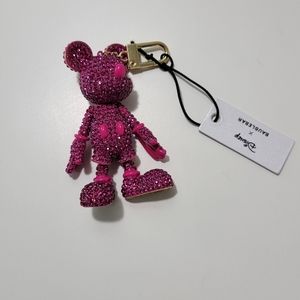 Mickey Mouse Disney Bag Charm: Magenta Crystal